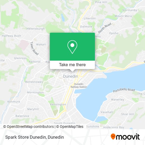 Spark Store Dunedin map