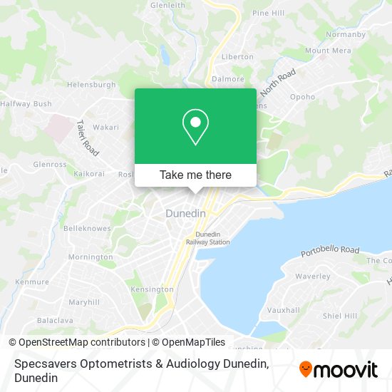 Specsavers Optometrists & Audiology Dunedin map