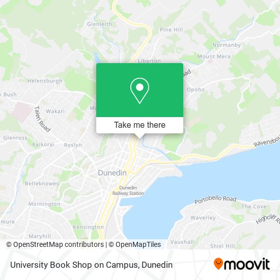 University Book Shop on Campus map