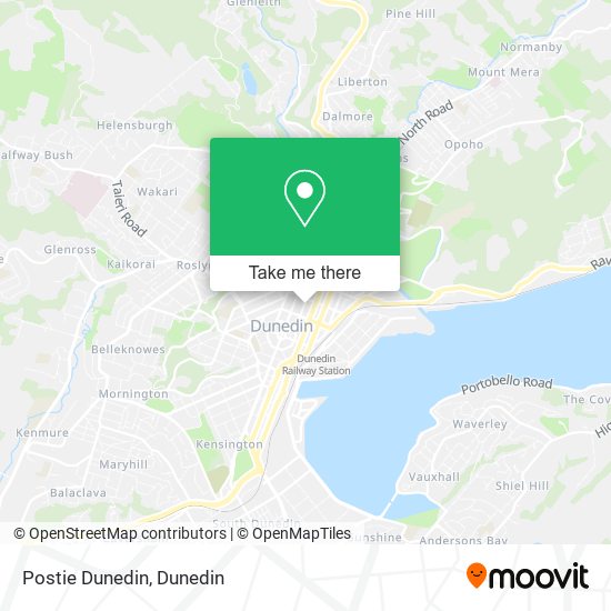 Postie Dunedin map