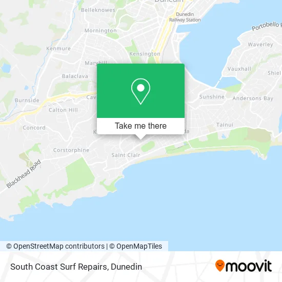 South Coast Surf Repairs map