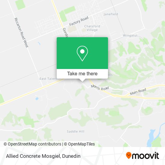 Allied Concrete Mosgiel map