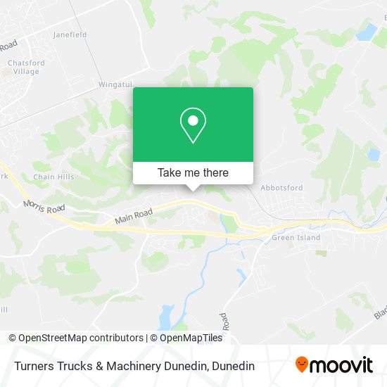 Turners Trucks & Machinery Dunedin map