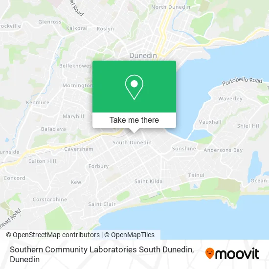 Southern Community Laboratories South Dunedin map