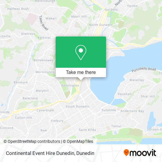 Continental Event Hire Dunedin map