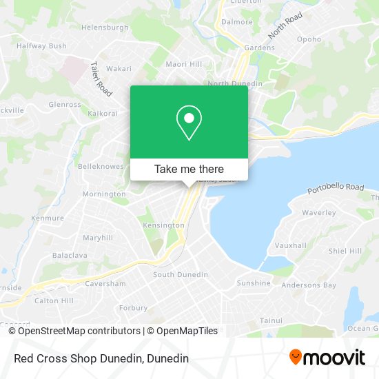 Red Cross Shop Dunedin map