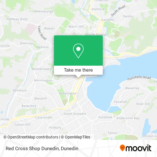Red Cross Shop Dunedin map