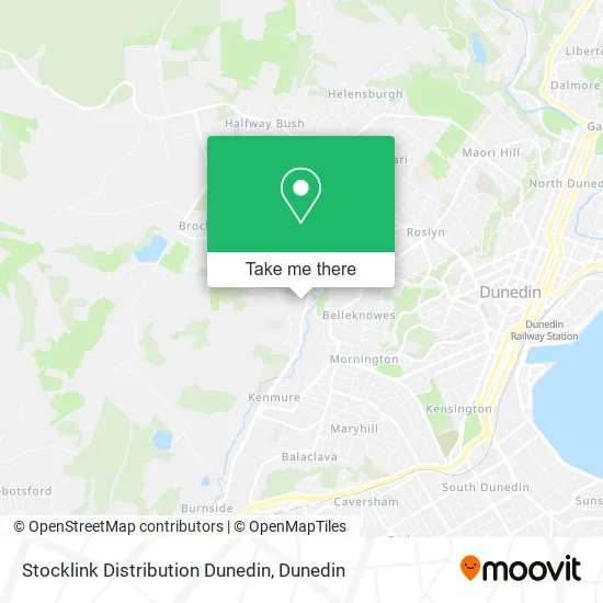Stocklink Distribution Dunedin map