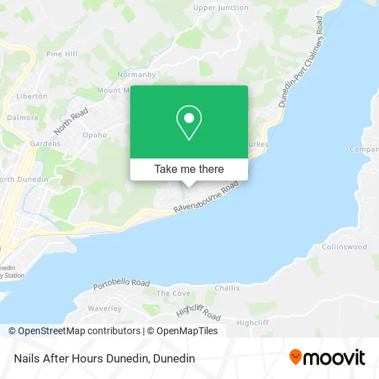 Nails After Hours Dunedin map