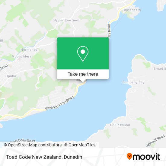 Toad Code New Zealand map