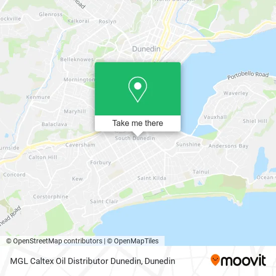 MGL Caltex Oil Distributor Dunedin map