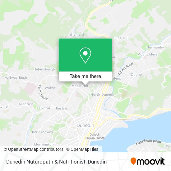 Dunedin Naturopath & Nutritionist map