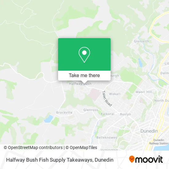 Halfway Bush Fish Supply Takeaways map