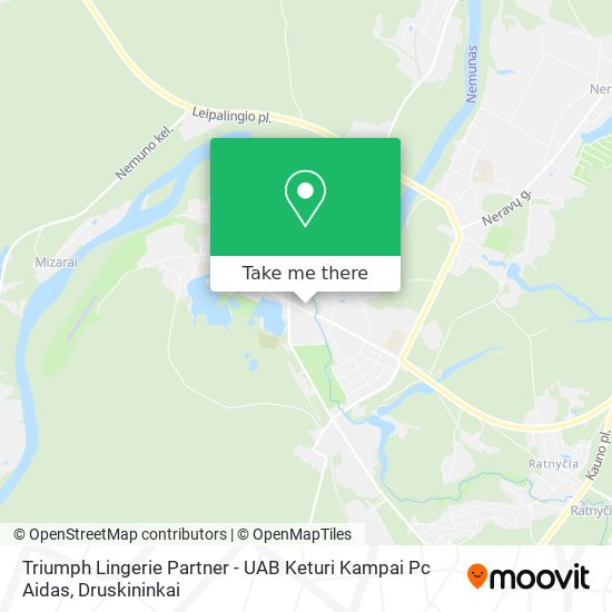 Карта Triumph Lingerie Partner - UAB Keturi Kampai Pc Aidas