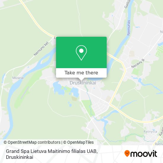 Карта Grand Spa Lietuva Maitinimo filialas UAB