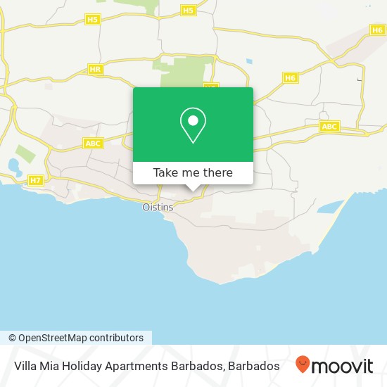 Villa Mia Holiday Apartments Barbados map