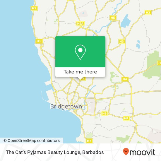 The Cat's Pyjamas Beauty Lounge map