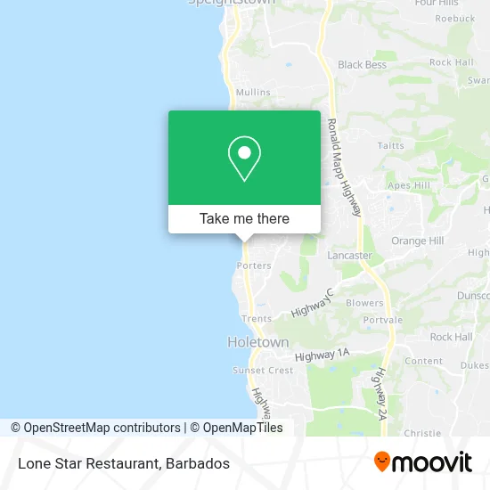 Lone Star Restaurant map