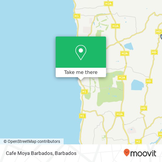 Cafe Moya Barbados map
