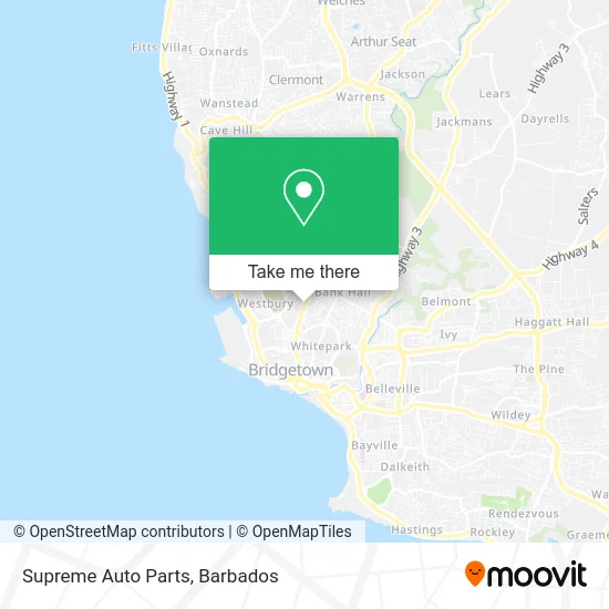 Supreme Auto Parts map