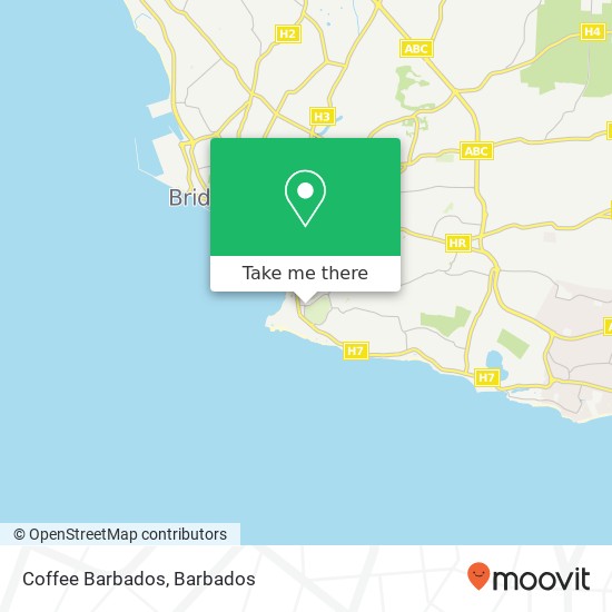 Coffee Barbados map