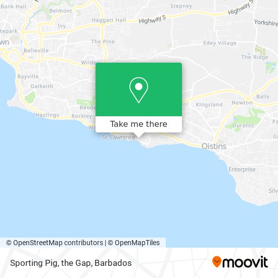 Sporting Pig, the Gap map