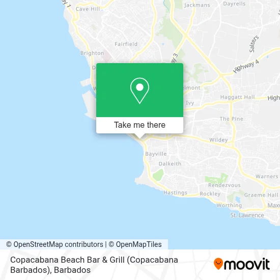 Copacabana Beach Bar & Grill (Copacabana Barbados) map