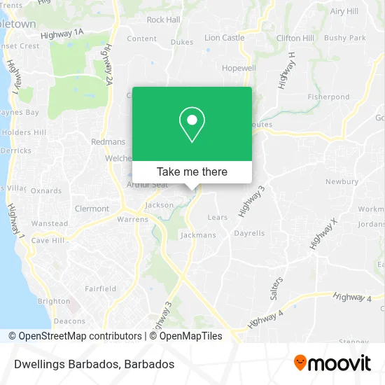 Dwellings Barbados map