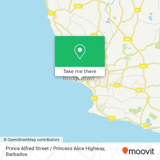 Prince Alfred Street / Princess Alice Highway map
