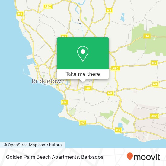 Golden Palm Beach Apartments map