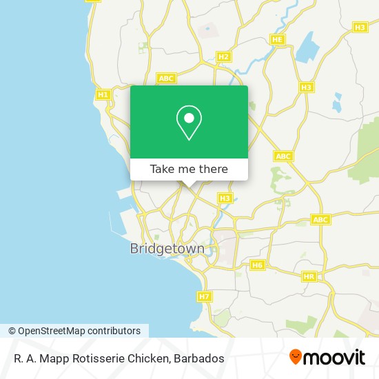 R. A. Mapp Rotisserie Chicken map