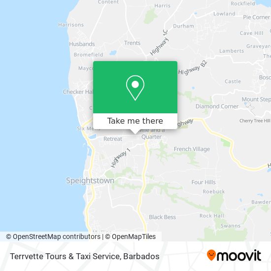 Terrvette Tours & Taxi Service map