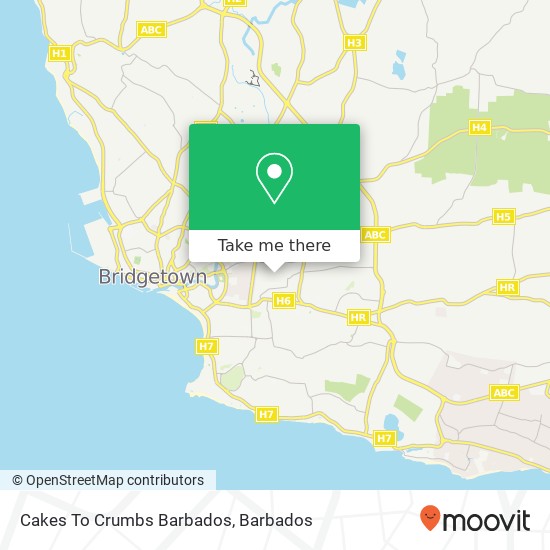 Cakes To Crumbs Barbados map
