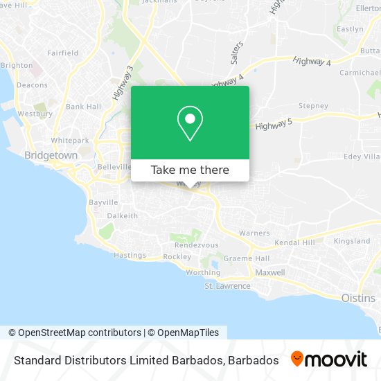 Standard Distributors Limited Barbados map