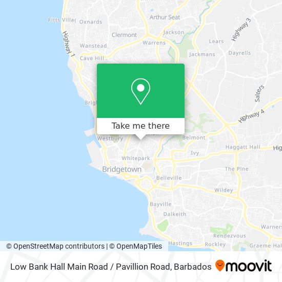 Low Bank Hall Main Road / Pavillion Road map