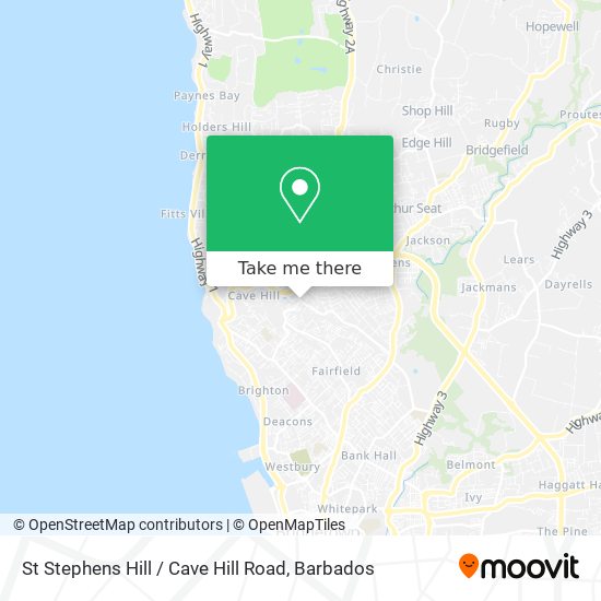 St Stephens Hill / Cave Hill Road map