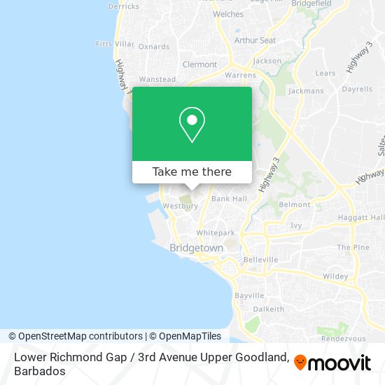 Lower Richmond Gap / 3rd Avenue Upper Goodland map