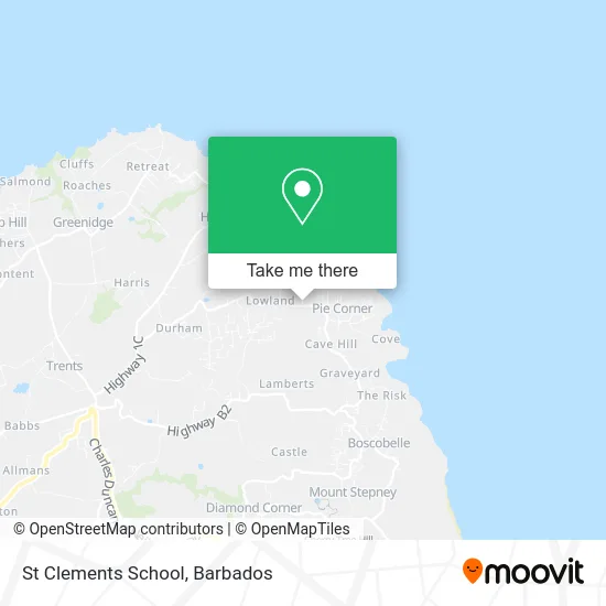 St Clements School map
