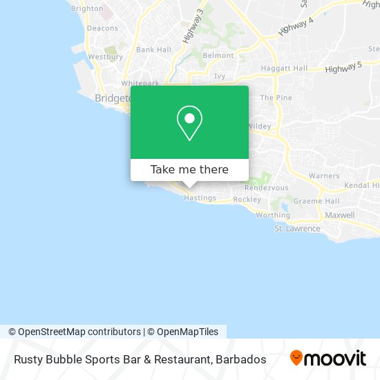 Rusty Bubble Sports Bar & Restaurant map