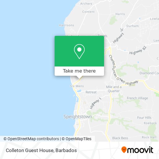 Colleton Guest House map