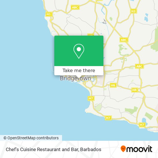 Chef's Cuisine Restaurant and Bar map