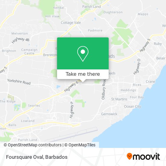 Foursquare Oval map