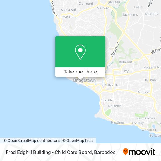 Fred Edghill Building - Child Care Board map