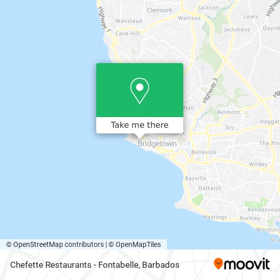 Chefette Restaurants - Fontabelle map