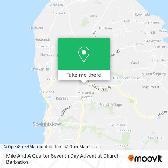 Mile And A Quarter Seventh Day Adventist Church map