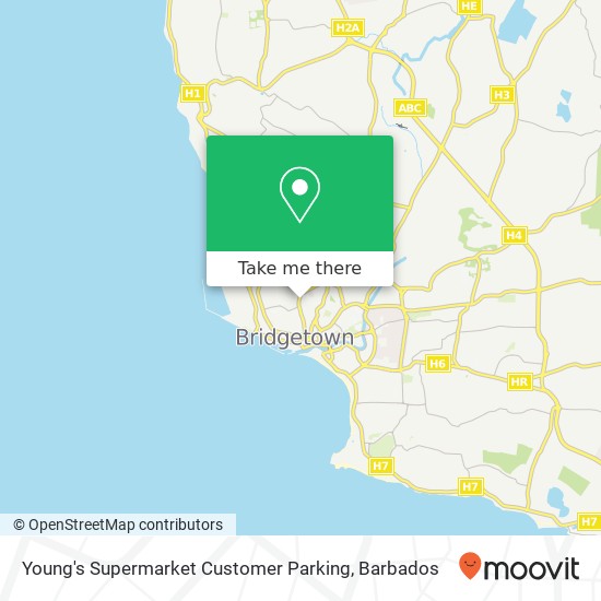 Young's Supermarket Customer Parking map