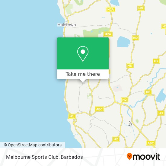 Melbourne Sports Club map
