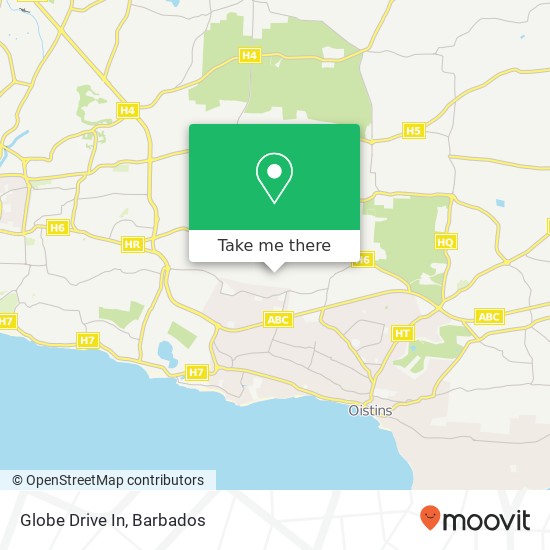 Globe Drive In map