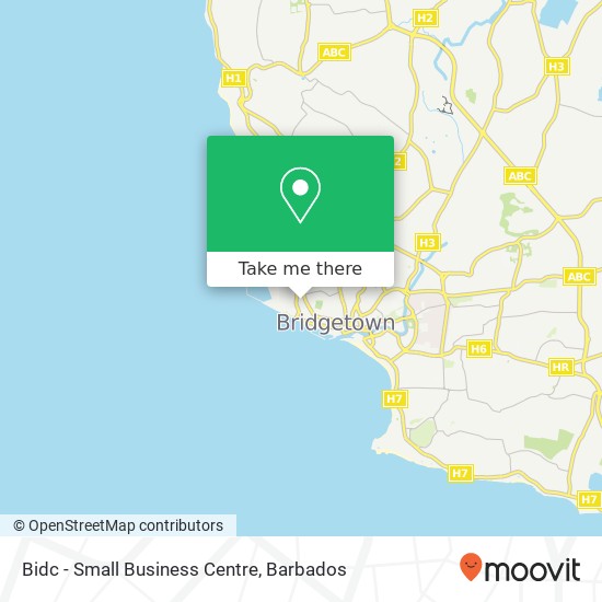 Bidc - Small Business Centre map