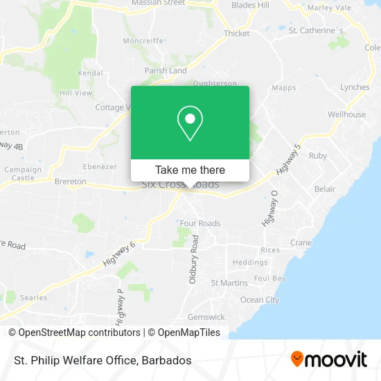 St. Philip Welfare Office map